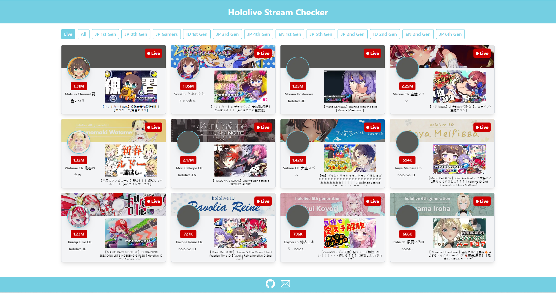 Hololive Stream Checker